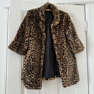 Cheetah Print Faux Fur Coat